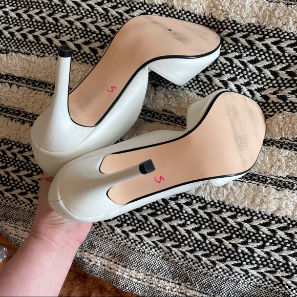 Lands' End White Peep Toe Heels - Picture 6 of 6